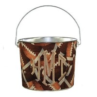 Football Fabric Buckets with Monogram or Name