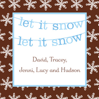 Banner Let it Snow Gift Stickers