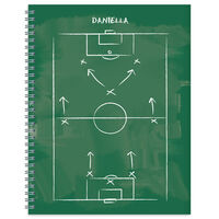 Soccer Field Blackboard Spiral Notebooks