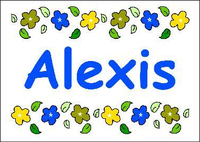 Alex Name Foldover Note Cards