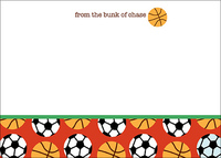 Basketball & Soccer Flat Note Cards