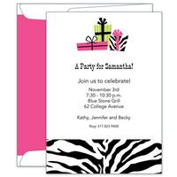 Zebra Presents Invitations
