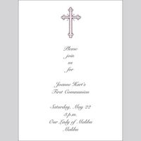 Pink Cross Invitations