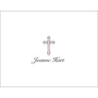 Pink Cross Folded Note Cards