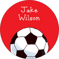 Soccer Round Gift Stickers
