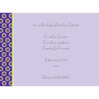 Purple Circles Invitations