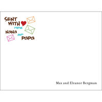 Sent with Love from Nana and Papa Flat Note Cards