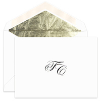 Blissful Monogram Foldover Note Cards