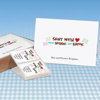 Sent with Love from Bubbe and Zayde Note Cards and Address Label Set