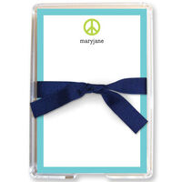 Peace Sign Memo Sheets in Holder