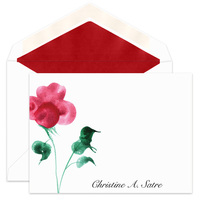 Single Red Flower Note Cards