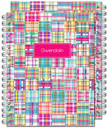 Pink Madras Spiral Notebooks