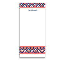 Navy and Coral Skinny Notepad