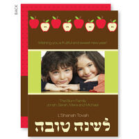 Playful Apples Jewish New Year Photo Cards