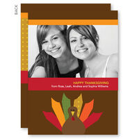 Bold Turkey Thanksgiving Photo Cards