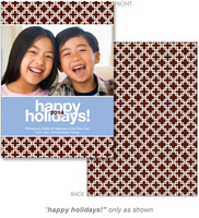 Chocolate Weave Happy Holidays Photo Cards
