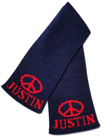 Personalized Peace Knit Scarf
