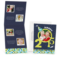 New Years Timeline Holiday Photo Cards