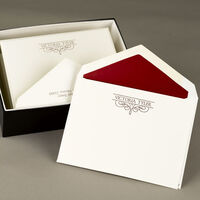Victorian Scroll Letterpress Note Cards