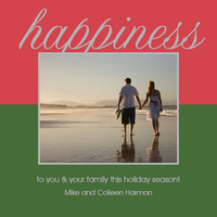 Happiness Square Holiday Photo Cards