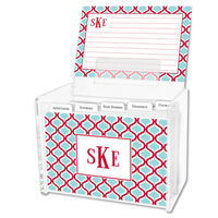 Kate Red and Teal Recipe Box and Recipe Cards
