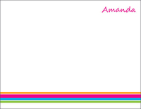 Bright Stripe Flat Note Cards