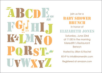 Animal Alphabet Invitations