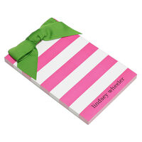 Hot Pink Stripe Bow Notepads