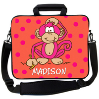 Hot Pink Monkey Laptop Bag