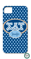 Sigma Delta Tau Letters on Dots iPhone Hard Case