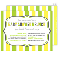 Yellow and Green Stripes Invitations