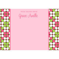 Flowers and Dots Flat Note Cards