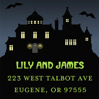 Halloween Night Party Square Stickers