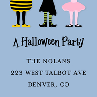 Halloween Costume Party on Blue Stickers
