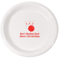 Personalized Bowling Plastic Plates