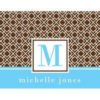 Initial Geometric Pattern Foldover Note Cards