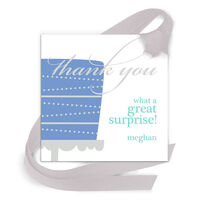 Sparkle Cake Tags with Attached Ribbon