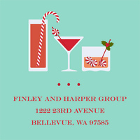 Be Merry Drinks Square Address Labels