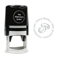 Linked Wedding Rings Self-Inking Stamper