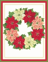 Poinsettia Wreath Holiday Cards