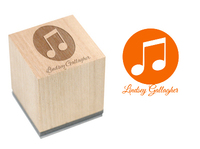 Note The Music Wood Block Rubber Stamp