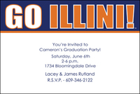 University of Illinois Go Illini Invitations