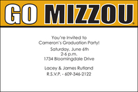 University of Missouri Go Mizzou Invitations