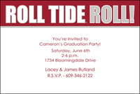 University of Alabama Roll Tide Invitations