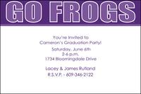 Texas Christian University Go Frogs Invitations