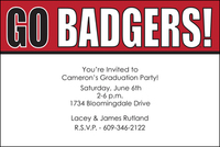 University of Wisconsin Go Badgers Invitations