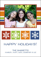 Four Snowflakes Holiday Photo Cards