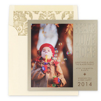 Peace, Love & Hope Holiday Photo Cards