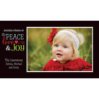Peace Love and Joy Holiday Photo Cards