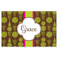 Brown Topiary Laminated Placemat